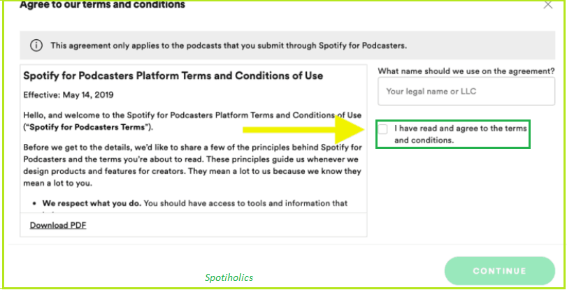 Spotify Podcast, How to upload podcast to spotify, How to upload spotify podcast, How to submit podcast to spotify, Podcast vs Pandora bar chart, Terms and Conditions, 